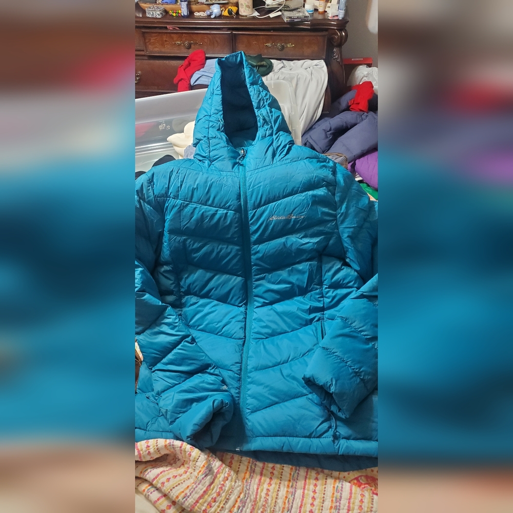 Teal Eddie Bauer Puffer Jacket